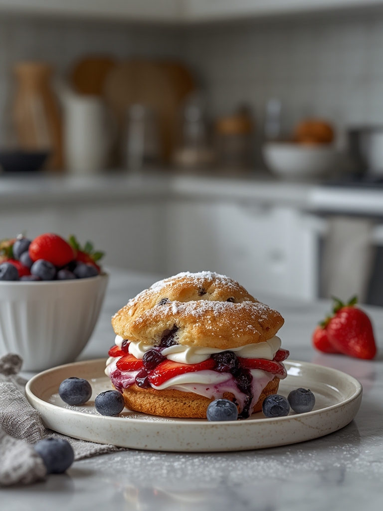 The Blueberry Muffin Brunch Board: A Blue & White Food Table Theme