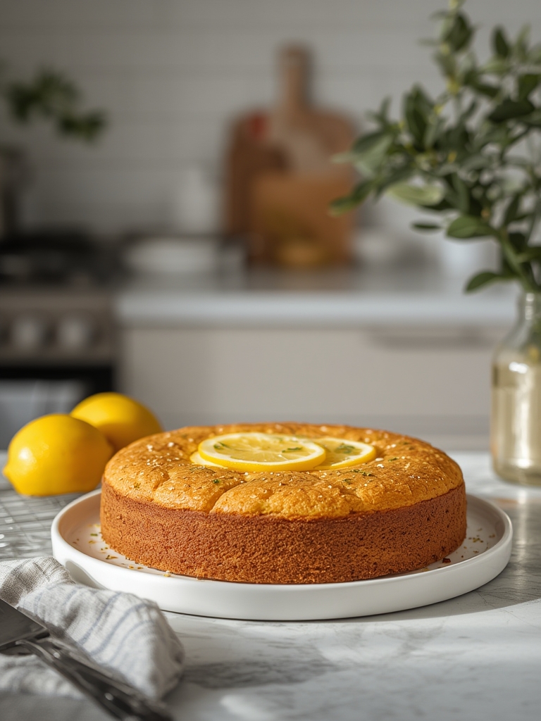Mediterranean Style Lemon Olive Oil Cake: Moist, Dense, and Delicious