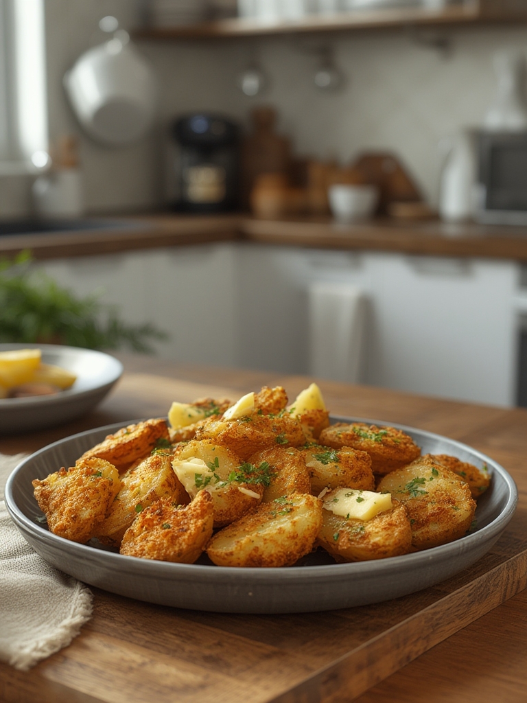 Viral Crispy Smashed Potatoes with Garlic Butter and Herbs