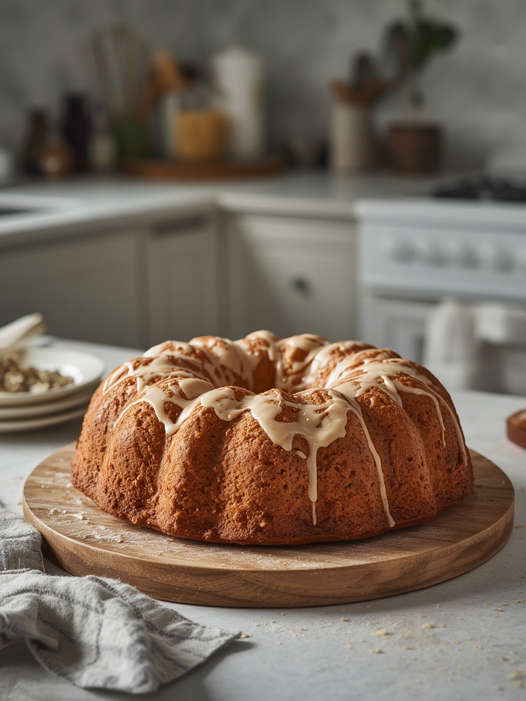 Gooey Sourdough Monkey Bread with Cinnamon-Caramel Glaze