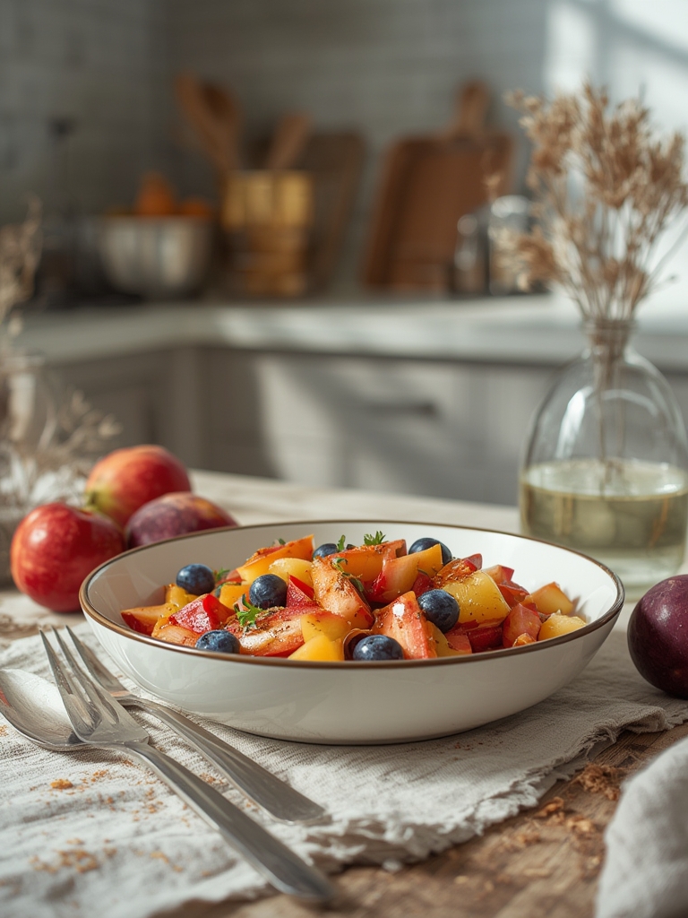 Winter Fruit Salad with Honey Lime Poppyseed Dressing