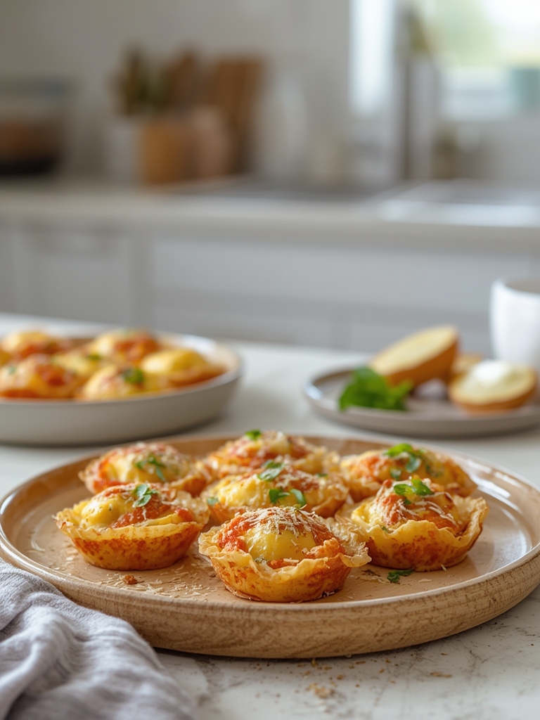 Baked Tortellini Bites with Parmesan Crust