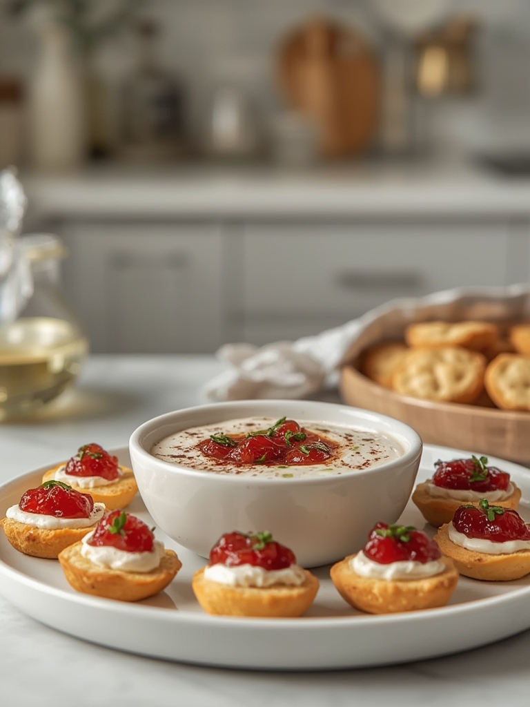Quick Pepper Jelly Cream Cheese Appetizer Dip and Bites