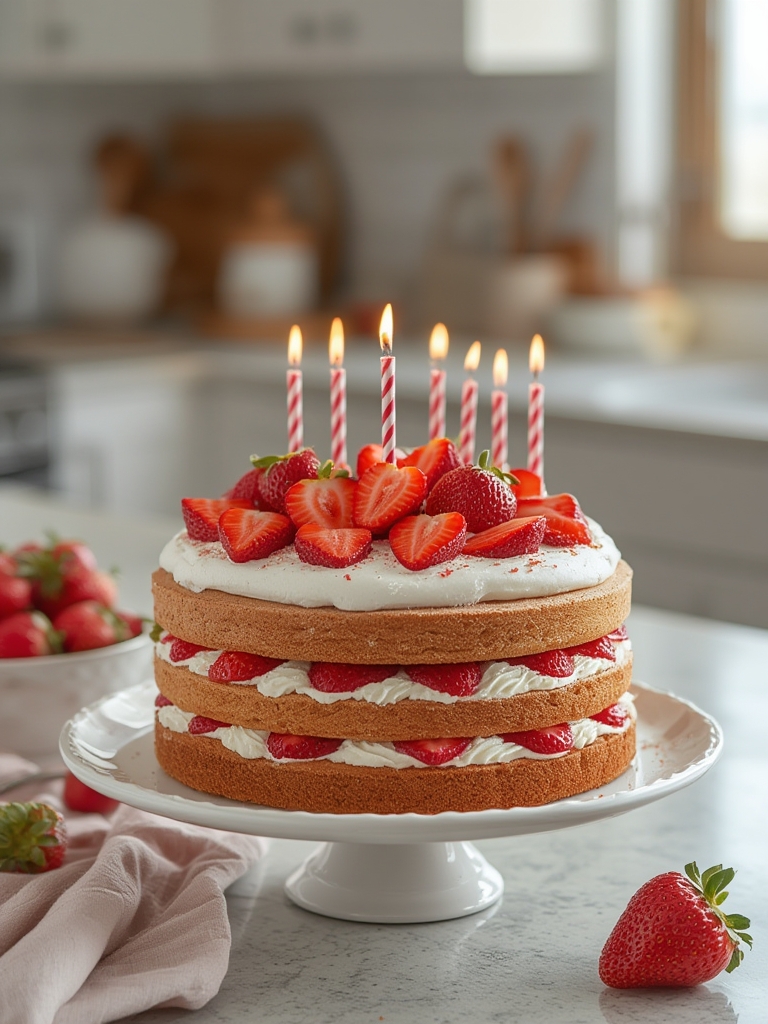 The Ultimate Strawberry Shortcake Birthday Cake Recipe