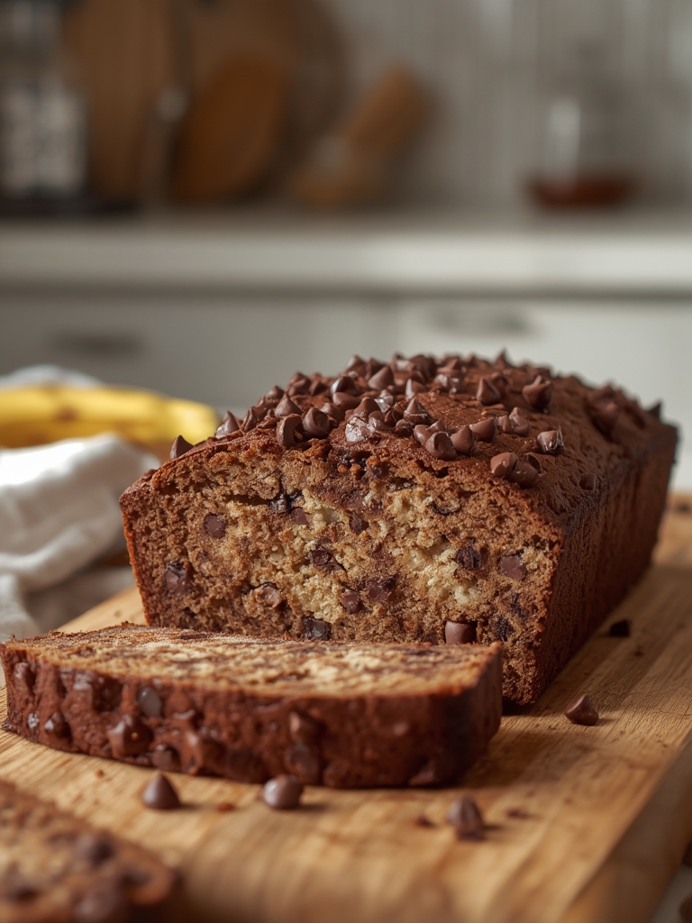 moist chocolate chip banana bread