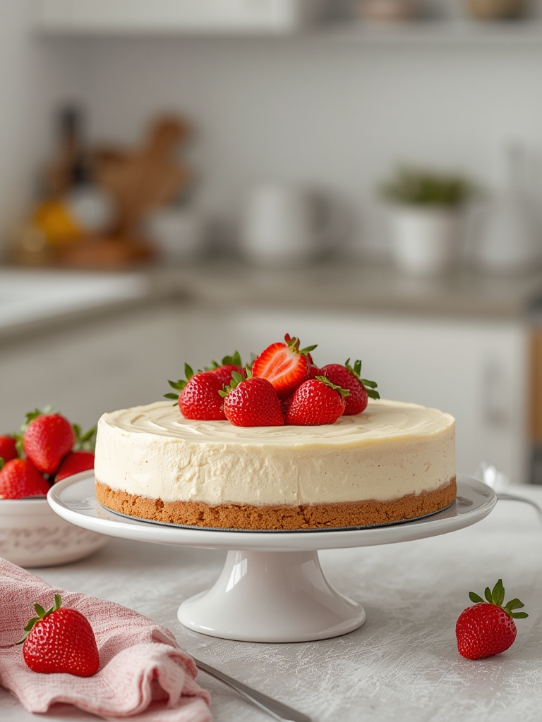 strawberry no bake cheesecake