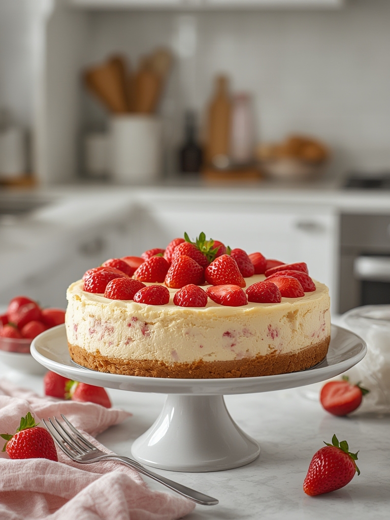 strawberry no bake cheesecake