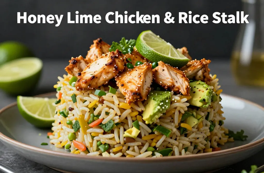 Honey Lime Chicken & Avocado Rice Stack